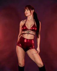 Dream Triangle Bikini Bra Cranberry Shimmer