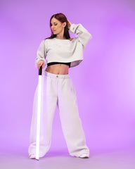Luxe Premium Sweats Off White Silver