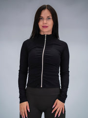 Aura Zip Longsleeve Black Rib