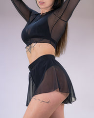 Selene Mesh Shorts Black