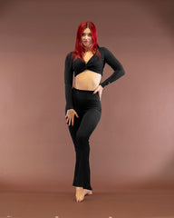Sirena Flare Leggins Black Rib