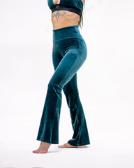 Sirena Flare Leggings Velvet Emerald Green