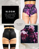 Booty Seamless Bloom  ♡  Black (recycled)