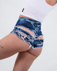 Camellia Cut Out Jean Shorts