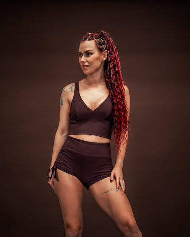 Iguana Bralette Espresso Brown Rib