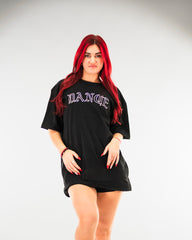 Dance T-Shirt Rhinestone Black (Loose Fit)