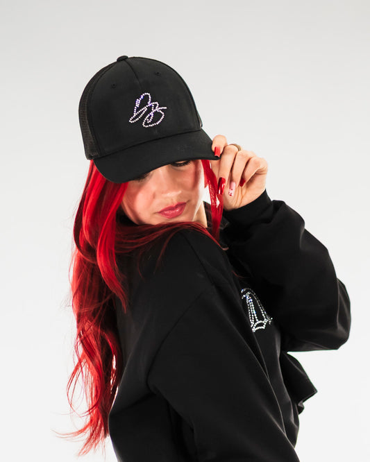 DB Signature Cap Rhinestone Black