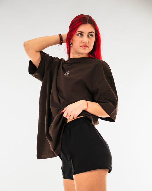 DB Signature T-Shirt Rhinestone Brown (Tall Fit)