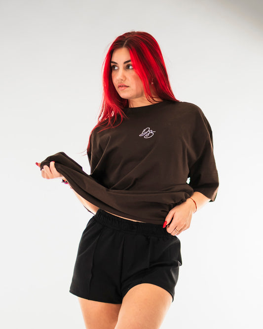 DB Signature T-Shirt Rhinestone Brown (Tall Fit)