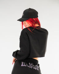 DB Cropped Sweatshirt Rhinestone Black