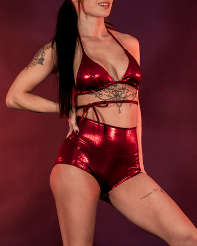 Dream Triangle Bikini Bra Cranberry Shimmer