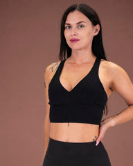 Iguana Bralette Black Rib