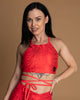 Lea Strap Top Neon Red Lazer L (Last Chance)