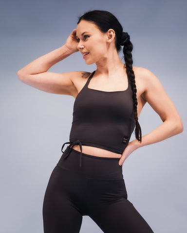 Lea Strap Top Dark Grey