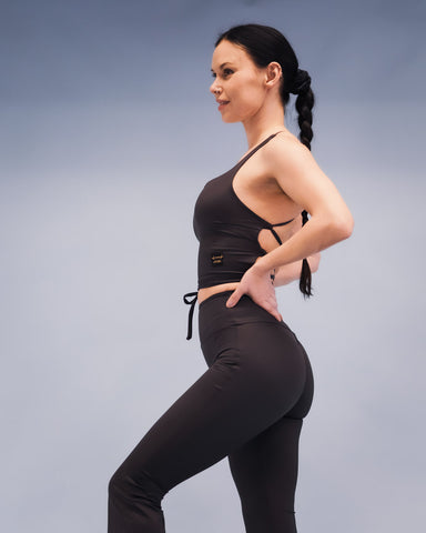 Lea Strap Top Dark Grey