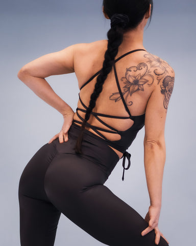 Lea Strap Top Dark Grey