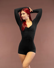 Lua Long Sleeve Bodysuit Black
