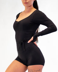 Lua Long Sleeve Bodysuit Black