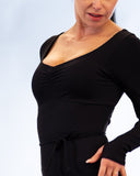 Lua Long Sleeve Bodysuit Black