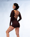 Lua Long Sleeve Bodysuit Espresso Brown