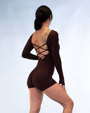 Lua Long Sleeve Bodysuit Espresso Brown