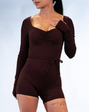 Lua Long Sleeve Bodysuit Espresso Brown