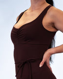 Lua Sleeveless Bodysuit Espresso Brown