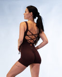 Lua Sleeveless Bodysuit Espresso Brown