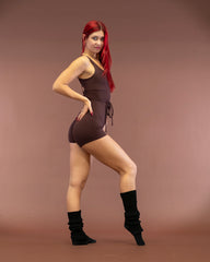 Lua Sleeveless Bodysuit Espresso Brown