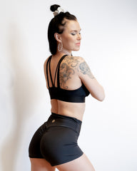 Peony Sport Bra Black (Recycled)
