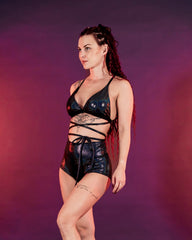 Lucina Triangle Bra Rainbow Black