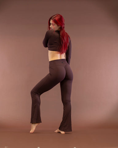 Sirena Flare Leggins Espresso Brown Rib
