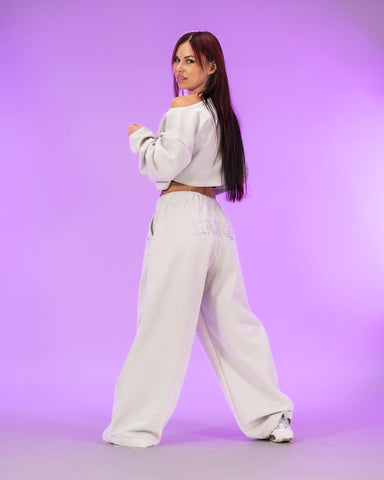 Luxe Premium Sweats Off White Silver