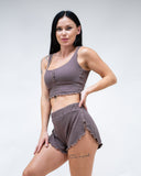 Viola Rib Shorts Mocca