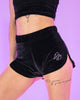 Viola Velvet Shorts Rhinestone Black