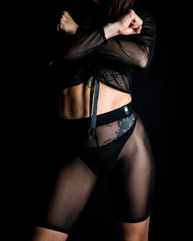 Dreamb Panthera Lux Mesh Biker twerk shorts