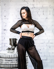 Dreamb Tiger Mesh Pants Black